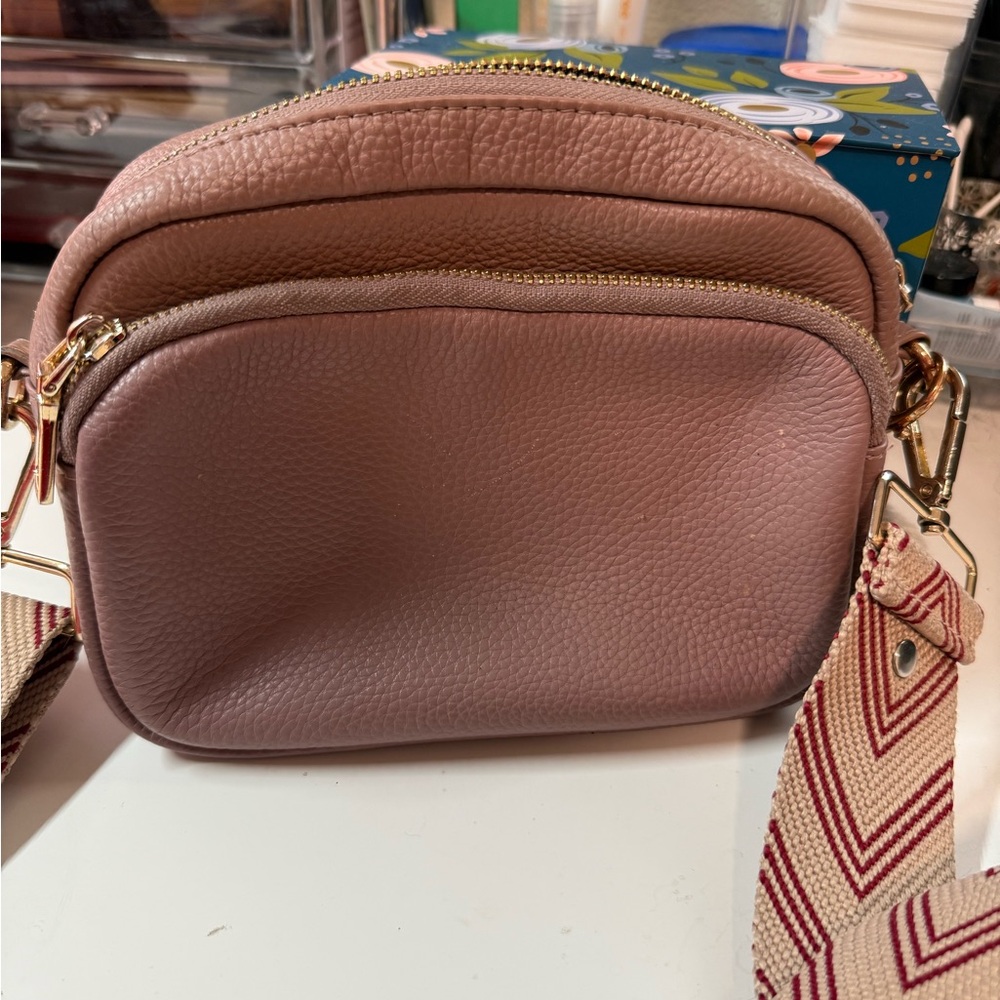 Pompom London Leather Crossbody Bag